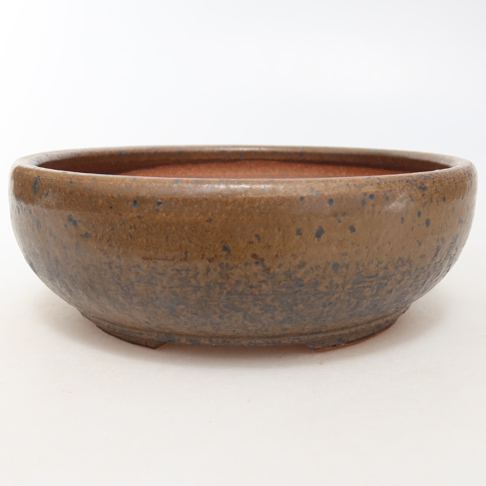 Vaso per bonsai in ceramica 16 x 16 x 5,5 cm, colore marrone