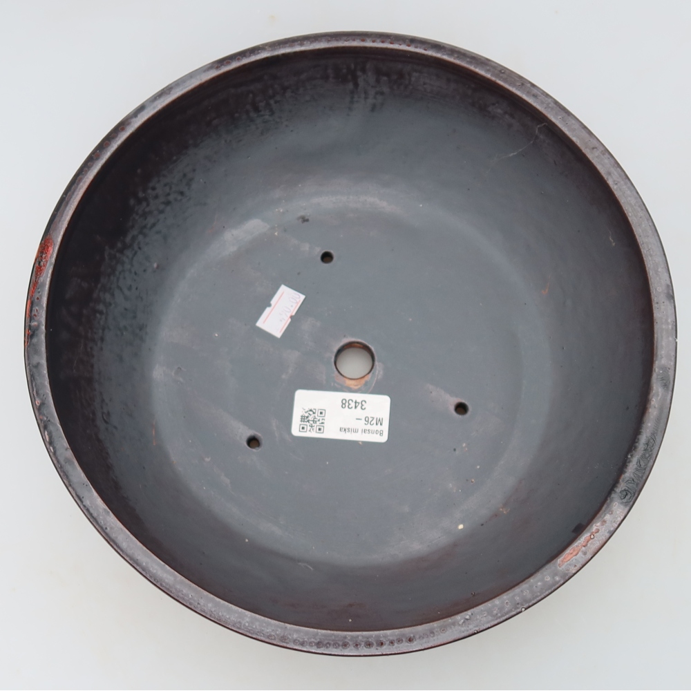 Vaso da bonsai in ceramica 24 x 24 x 8 cm, colore marrone