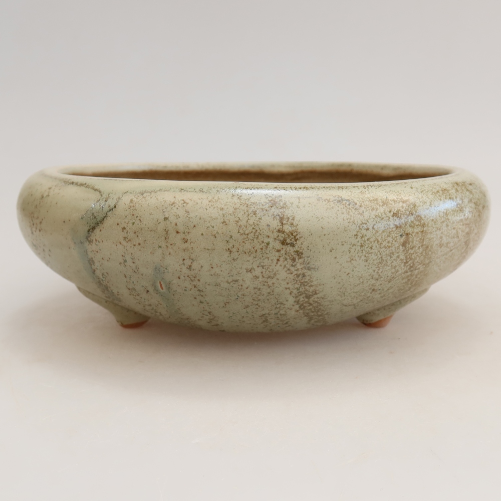 Vaso da bonsai in ceramica 20,5 x 20,5 x 7 cm, colore verde
