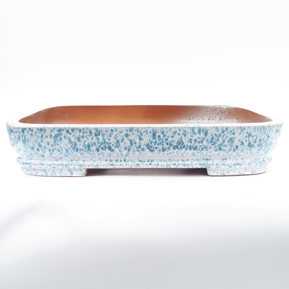 Ciotola 63 x 42 x 12 cm blu-bianco