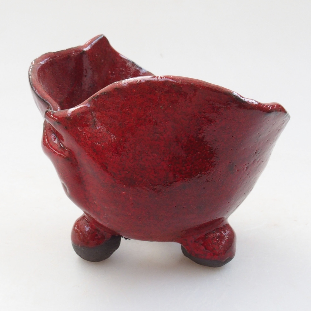 Guscio in ceramica 8 x 8 x 7,5 cm , colore rosso