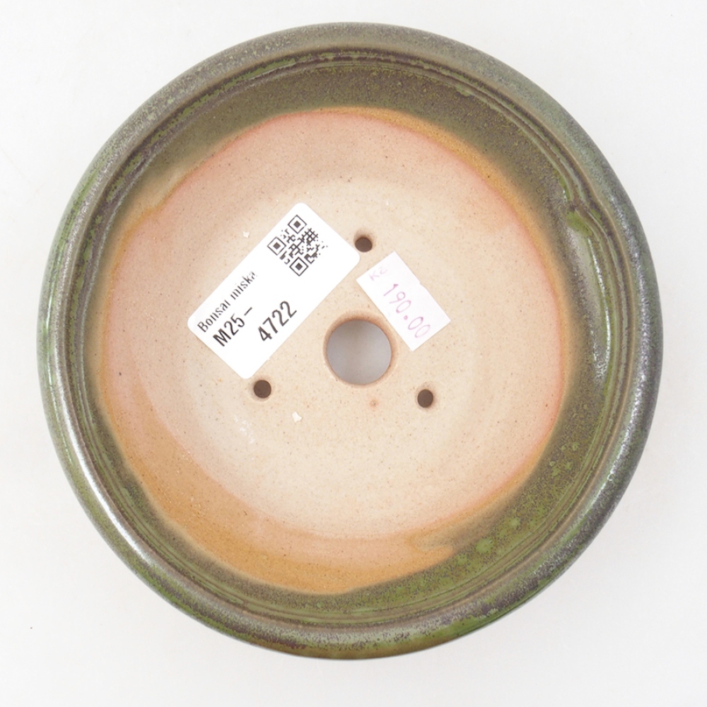 Ciotola bonsai in ceramica 13,5 x 13,5 x 5 cm, verde