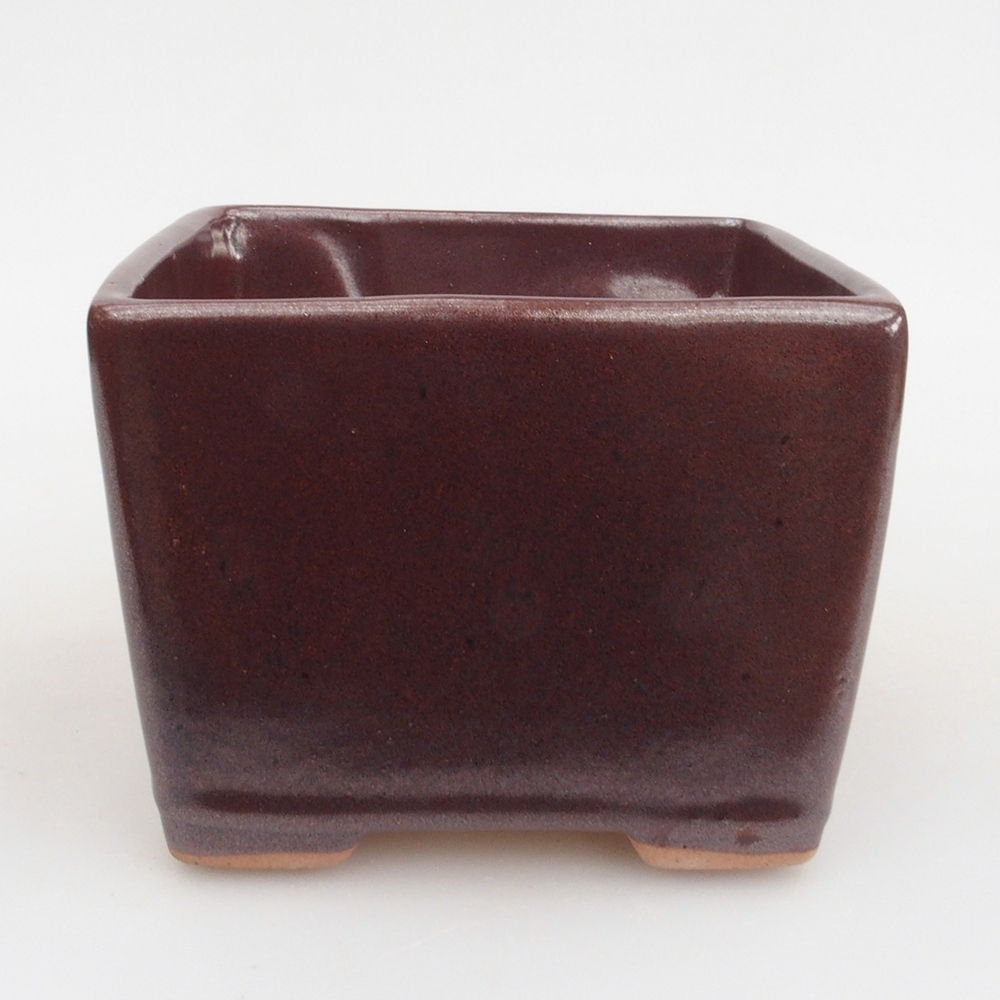 Ciotola bonsai in ceramica 11 x 11 x 8,5 cm, marrone