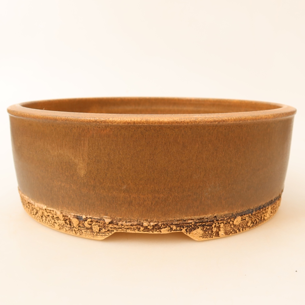 Vaso da bonsai in ceramica 24 x 24 x 8,5 cm, colore marrone