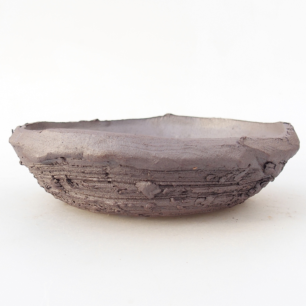 Ciotola bonsai in ceramica 17 x 17 x 5,5 cm, colore metallo