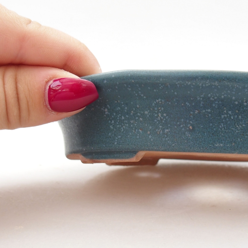 Ciotola bonsai in ceramica 13 x 11 x 3 cm, colore blu