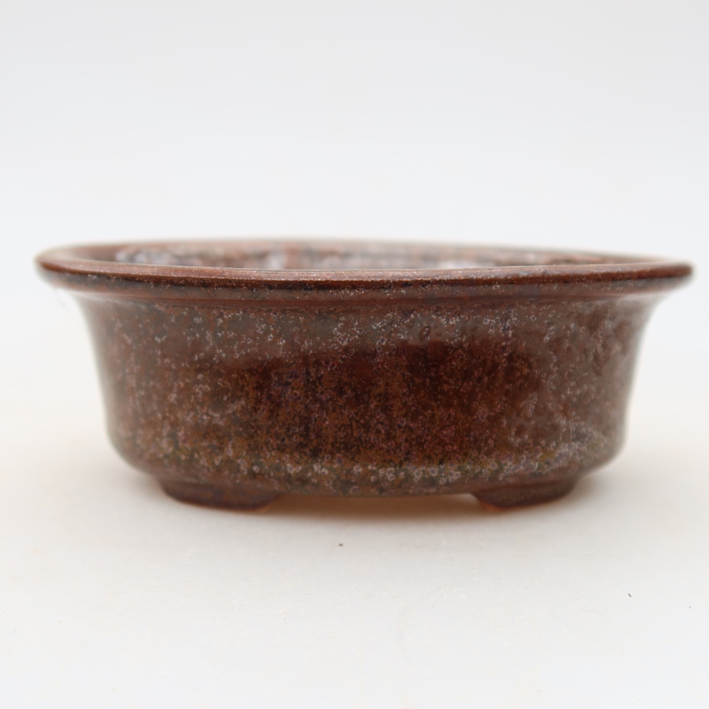 Vaso da bonsai in ceramica 9,5 x 6,5 x 3 cm, colore marrone