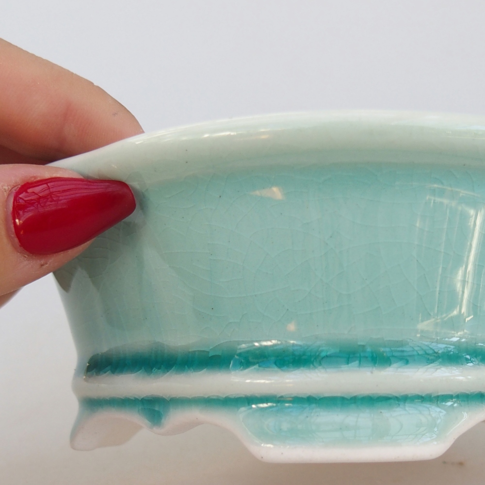 Ciotola bonsai in ceramica 13 x 12 x 5 cm, verde