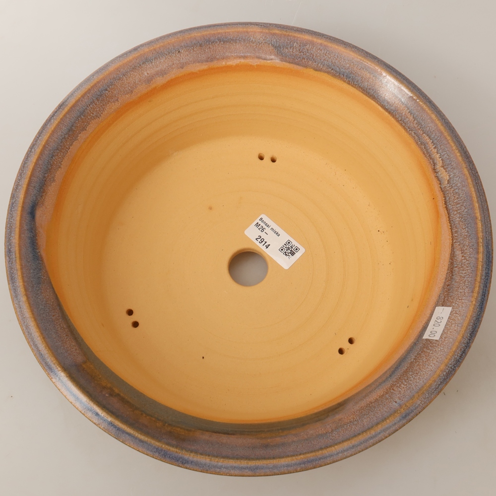 Vaso da bonsai in ceramica 28,5 x 28,5 x 9,5 cm, colore blu