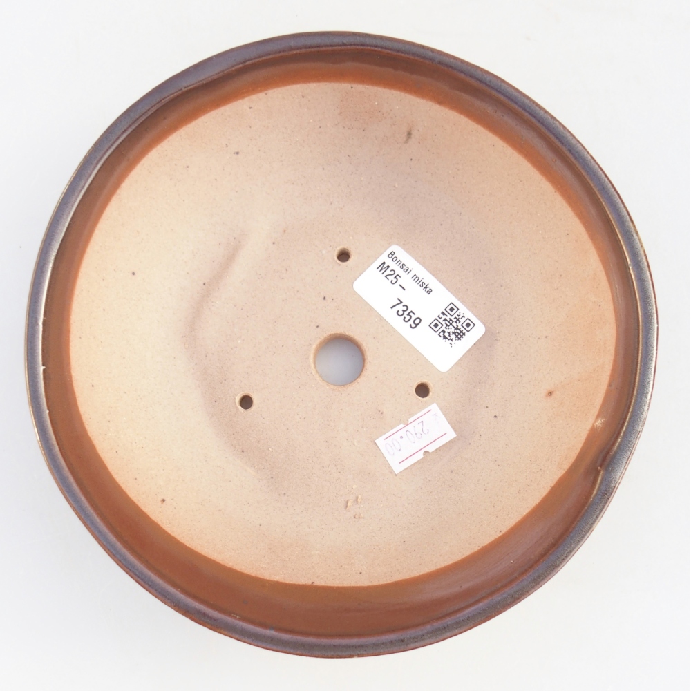 Ciotola per bonsai in ceramica 17,5 x 17,5 x 5 cm, marrone