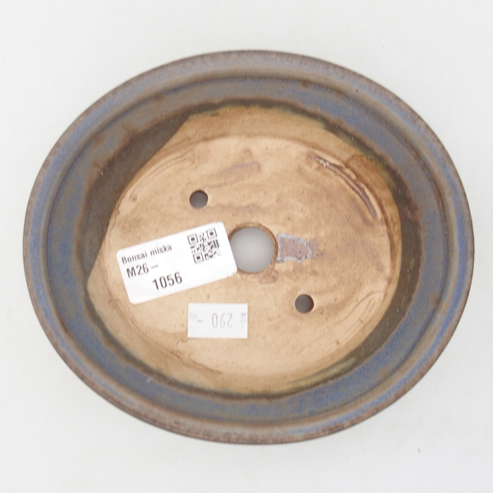 Ciotola bonsai in ceramica 14,5 x 12,5 x 4 cm, colore blu