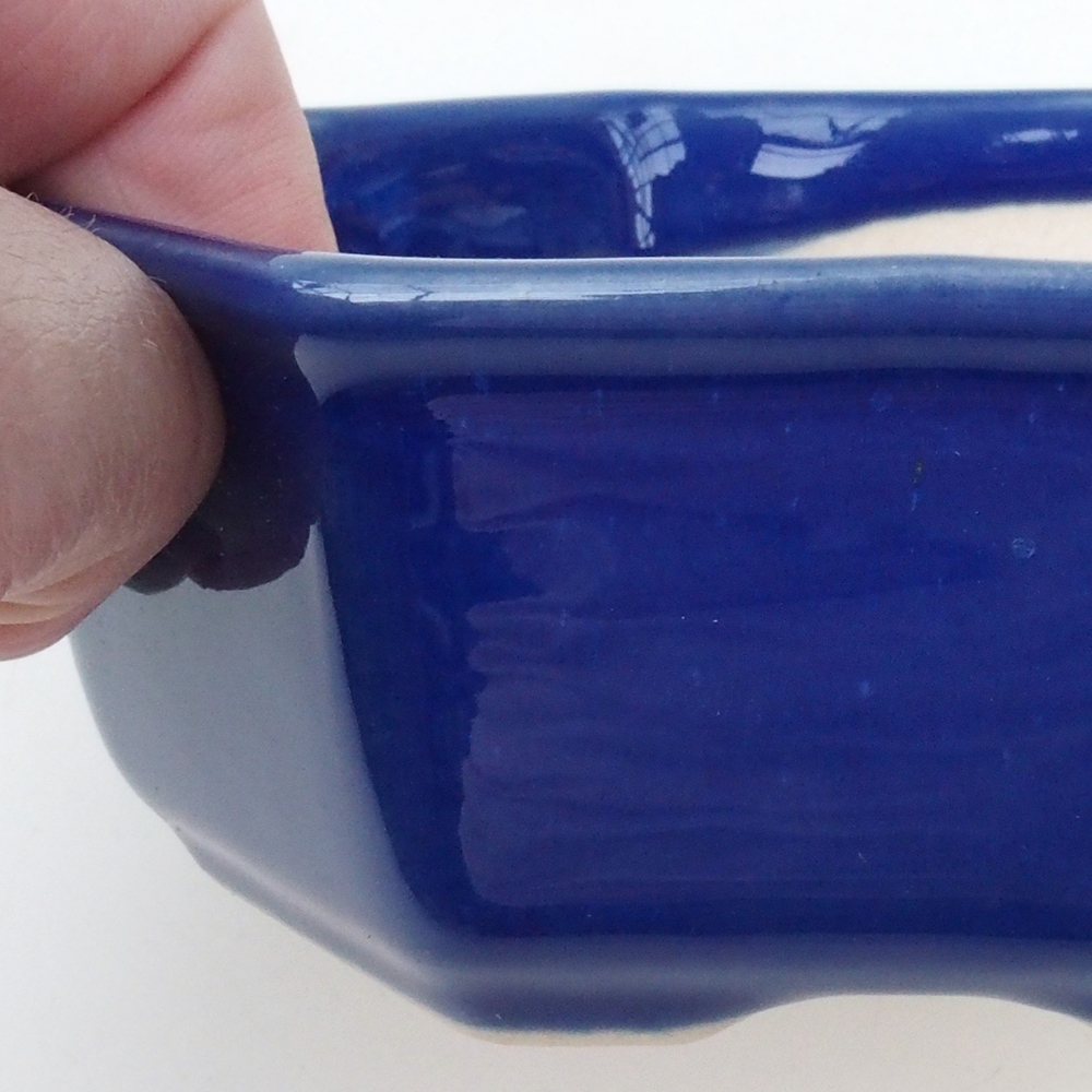 Ciotola per bonsai H13 - 12,5 x 12,5 x 4,5 cm - blu
