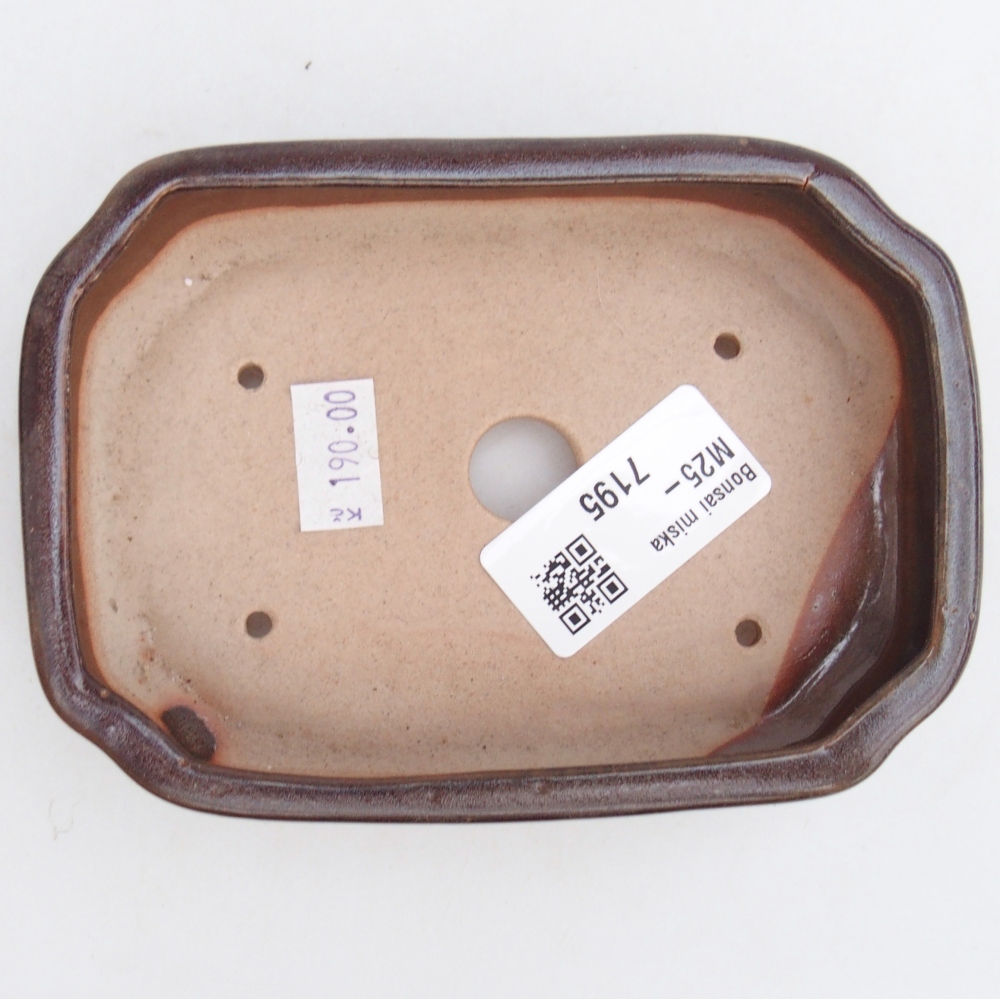 Ciotola bonsai in ceramica 26 x 26 x 8 cm, colore rosso