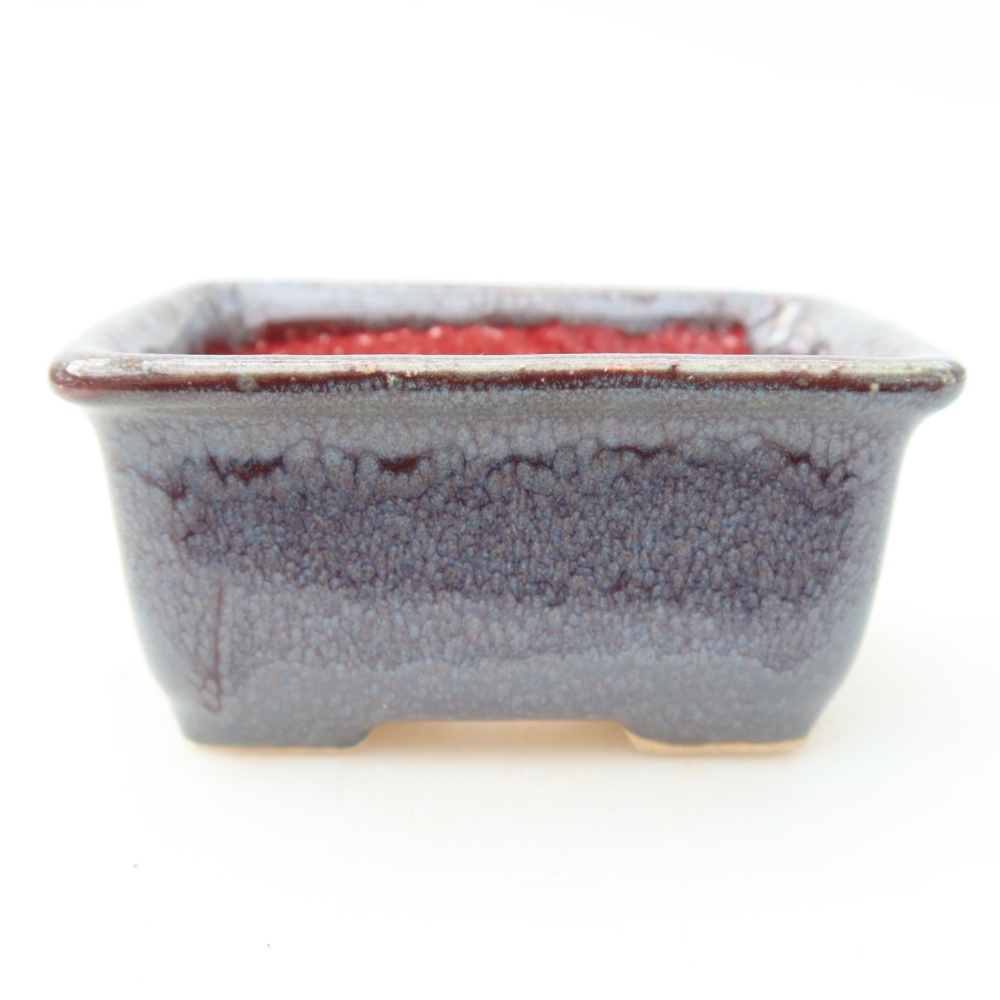 Vaso in ceramica per bonsai 7,5 x 5,5 x 4 cm, colore grigio