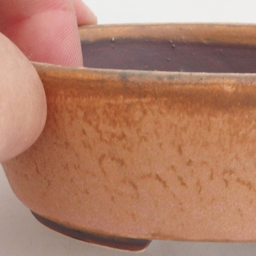 Ciotola per bonsai in ceramica 10 x 8,5 x 4 cm, marrone