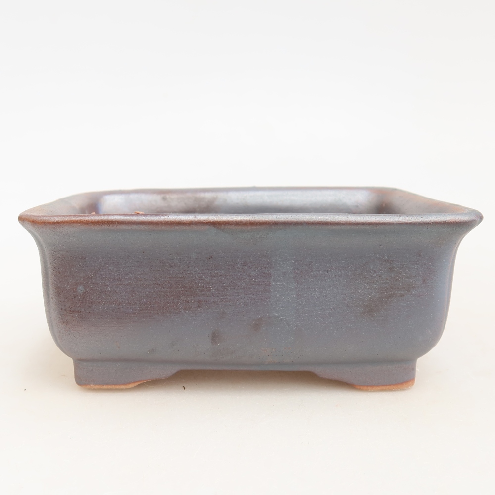 Vaso da bonsai in ceramica 12 x 10 x 5 cm, colore metallizzato