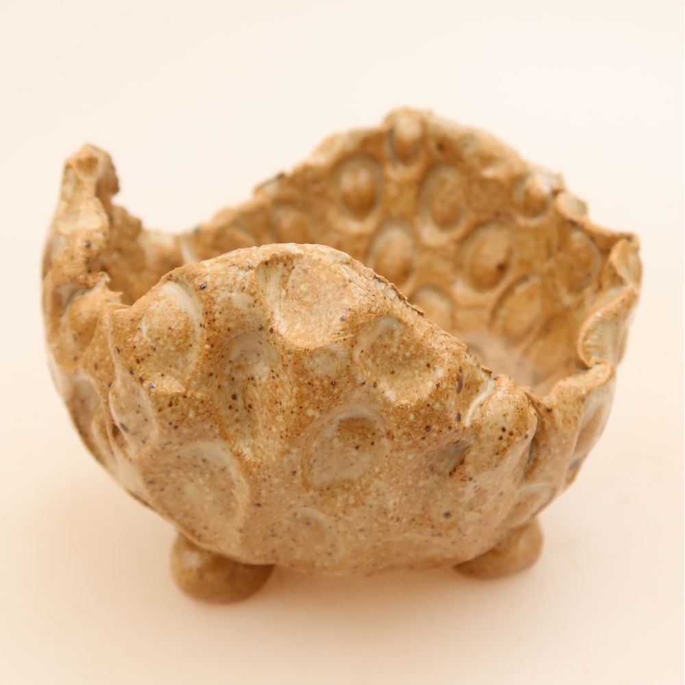 Conchiglia in ceramica 8,5 x 8,5 x 6 cm , colore beige
