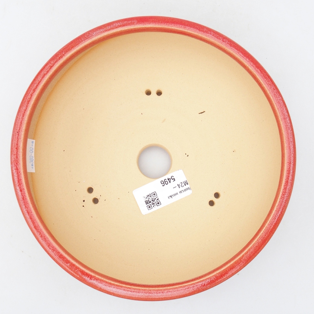 Ciotola bonsai in ceramica 19 x 19 x 6 cm, colore rosso