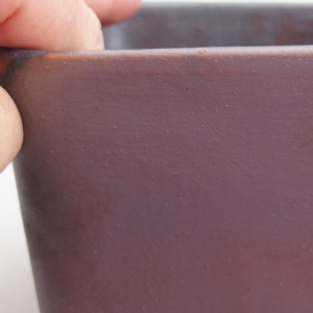 Ciotola bonsai in ceramica 10 x 10 x 8 cm, colore metallo