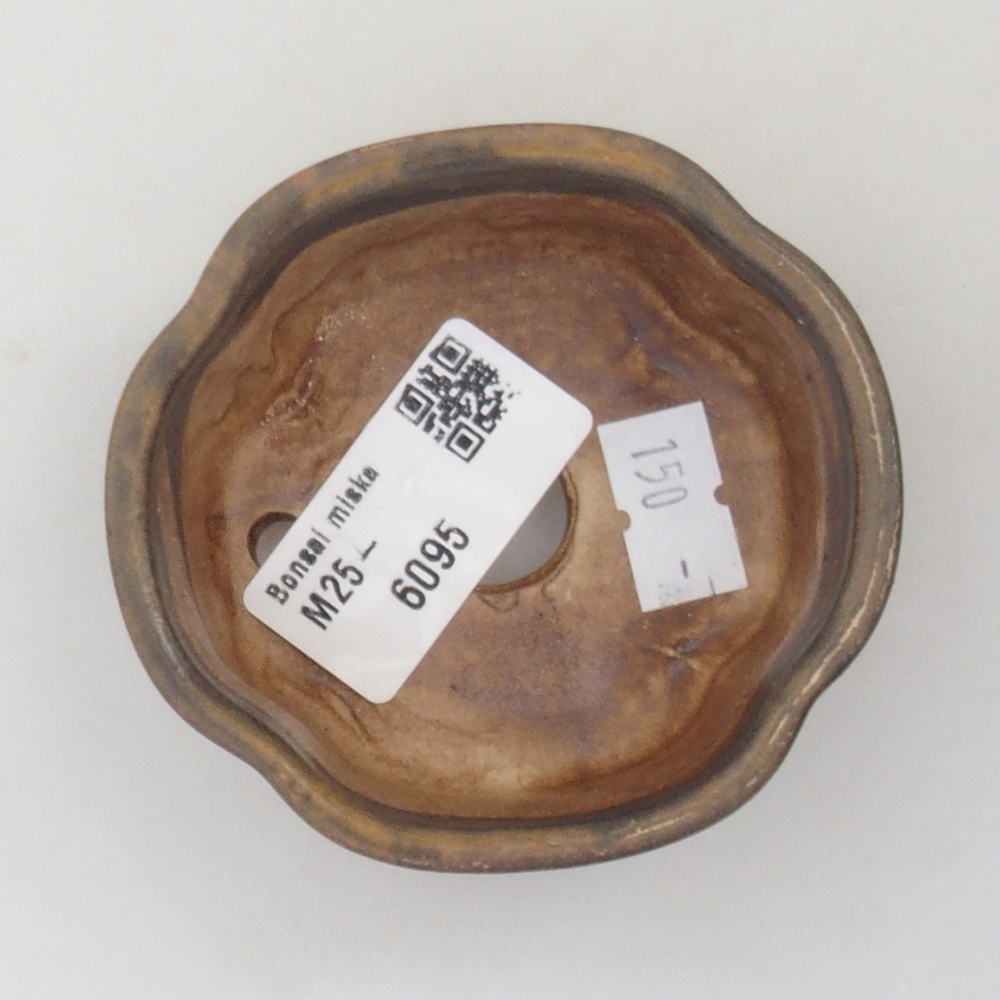 Ciotola per bonsai in ceramica 10 x 8,5 x 4 cm, marrone