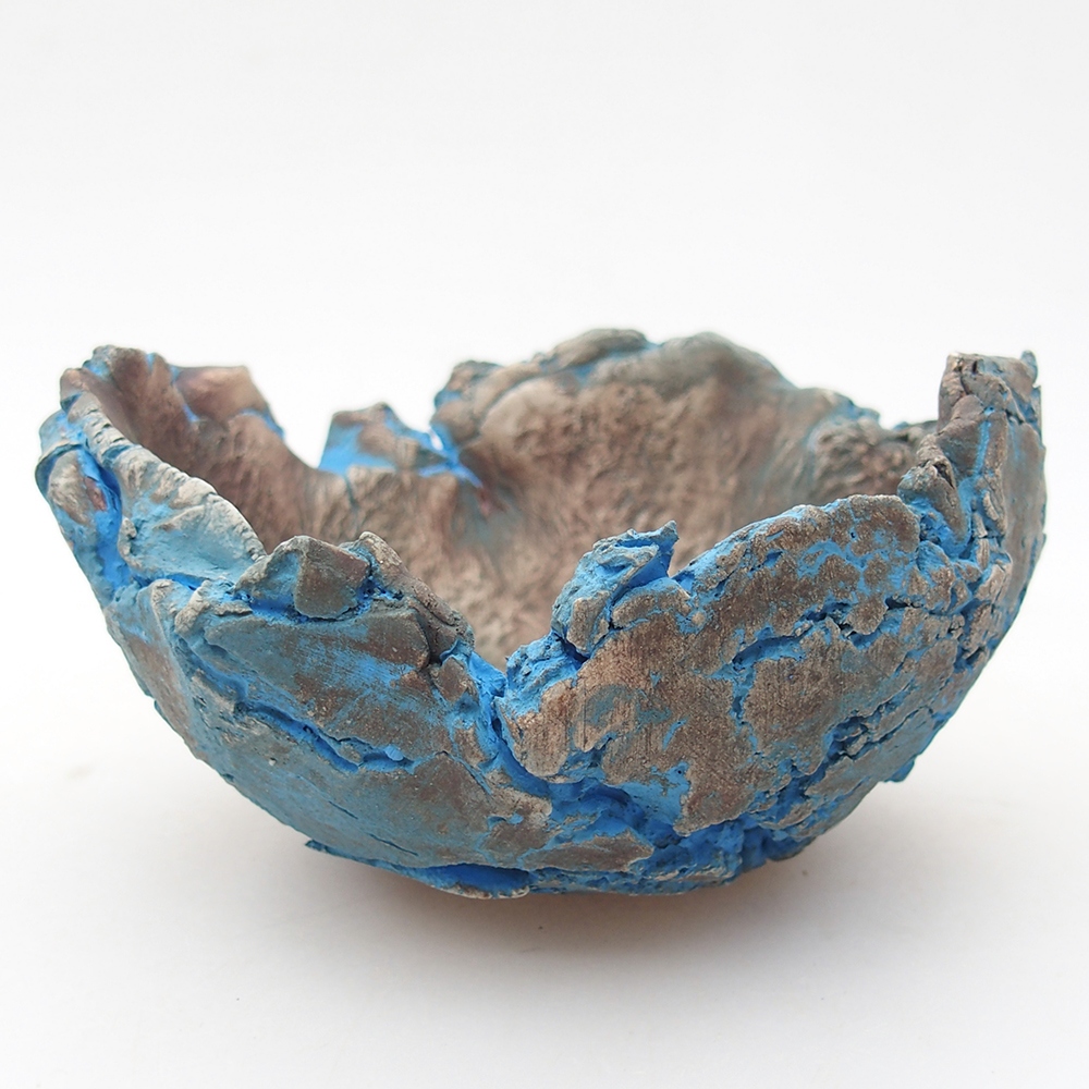 Conchiglia in ceramica 11 x 11 x 6,5 cm , colore blu