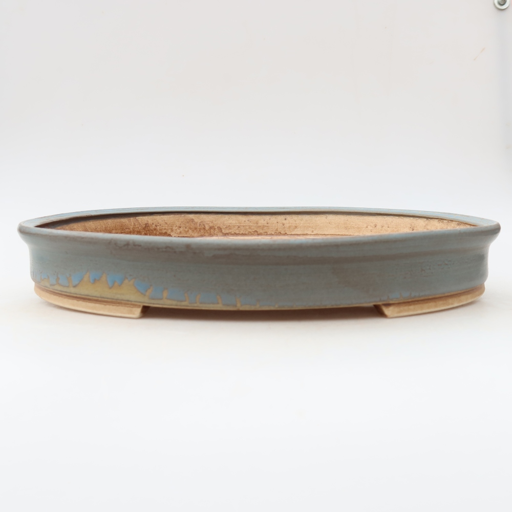 Vaso in ceramica per bonsai 31 x 27 x 4,5 cm, colore blu