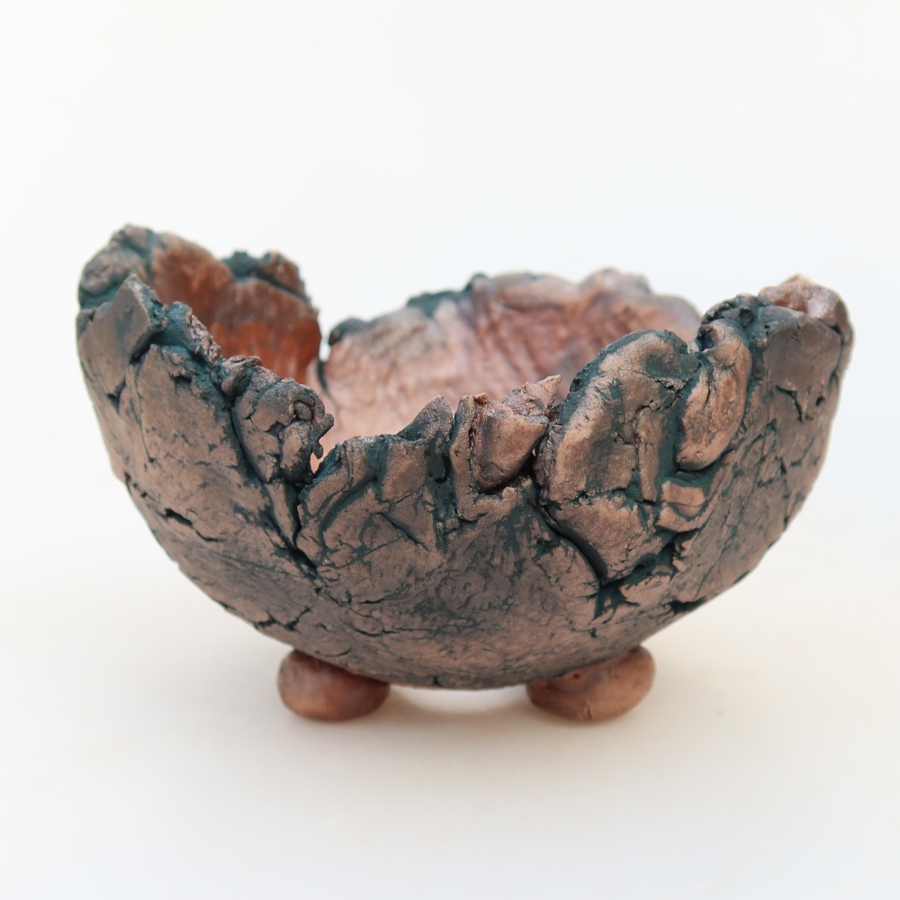 Guscio in ceramica  10,5 x 11 x 7 cm, colore verde