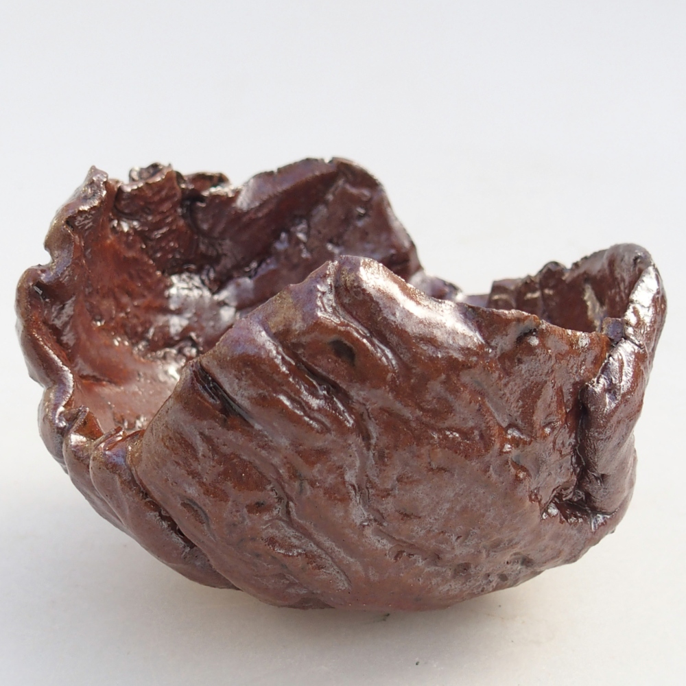 Conchiglia in ceramica 10 x 10 x 7 cm , colore marrone