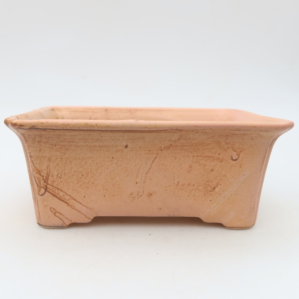 Vaso in ceramica per bonsai 18 x 13,5 x 7,5 cm, colore rosa