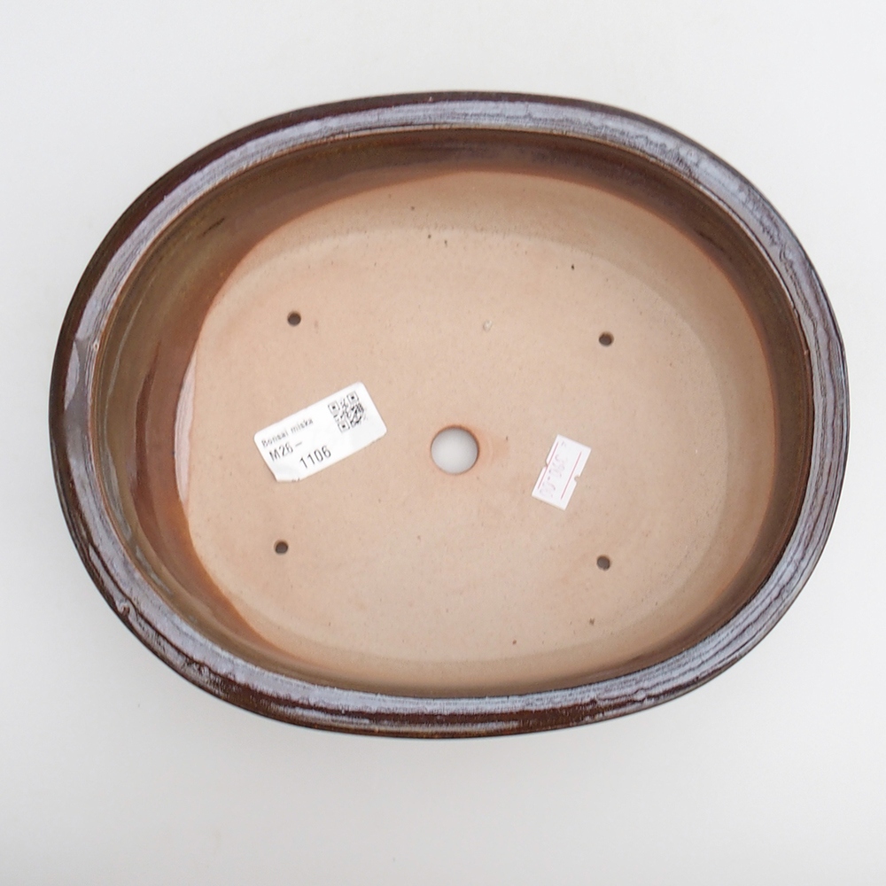 Ciotola bonsai in ceramica 23 x 19 x 7 cm, marrone
