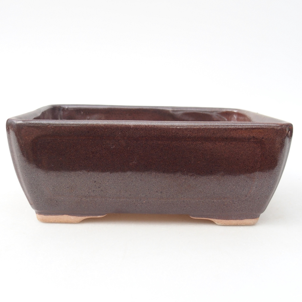 Ciotola per bonsai in ceramica 15,5 x 11,5 x 6 cm, marrone