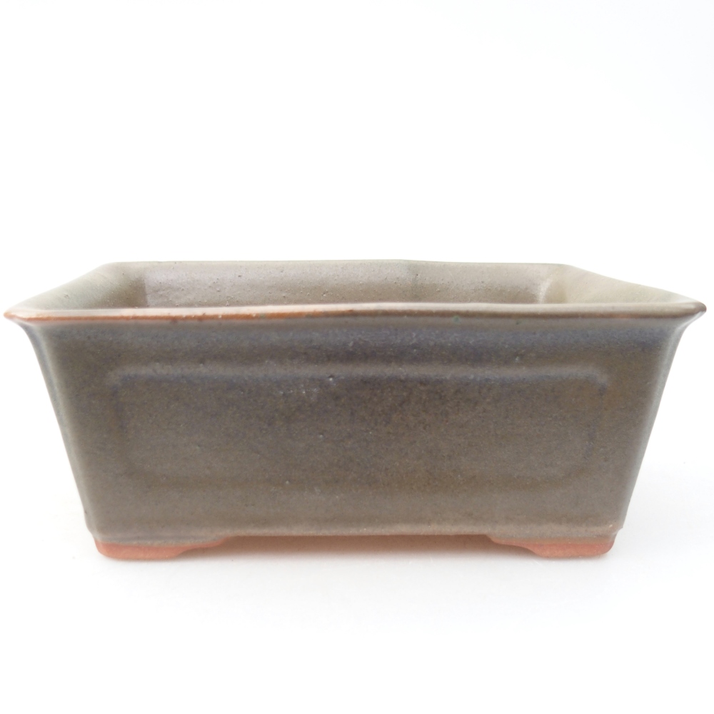Ciotola per bonsai in ceramica 13,5 x 10 x 5,5 cm, marrone