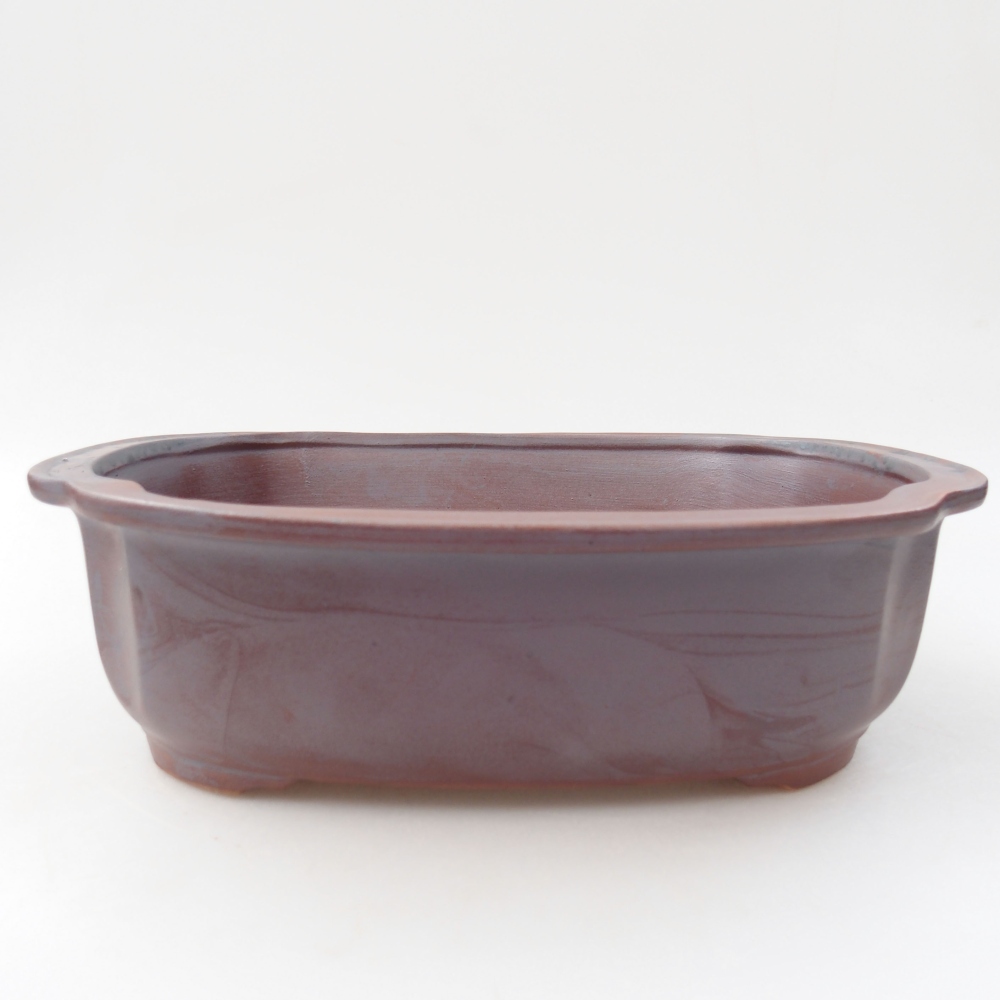 Ciotola bonsai in ceramica 24,5 x 21 x 7 cm, colore metallo