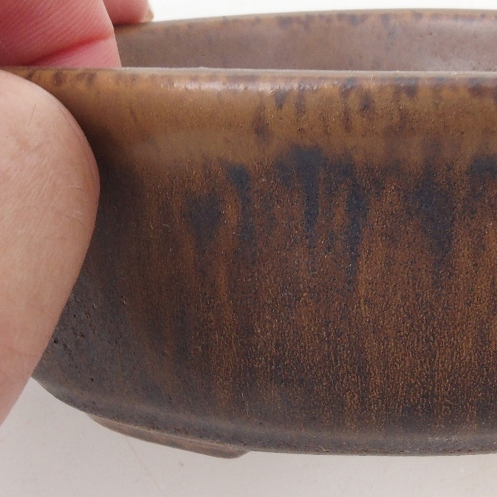 Ciotola per bonsai H05 - 11 x 8 x 4 cm - marrone