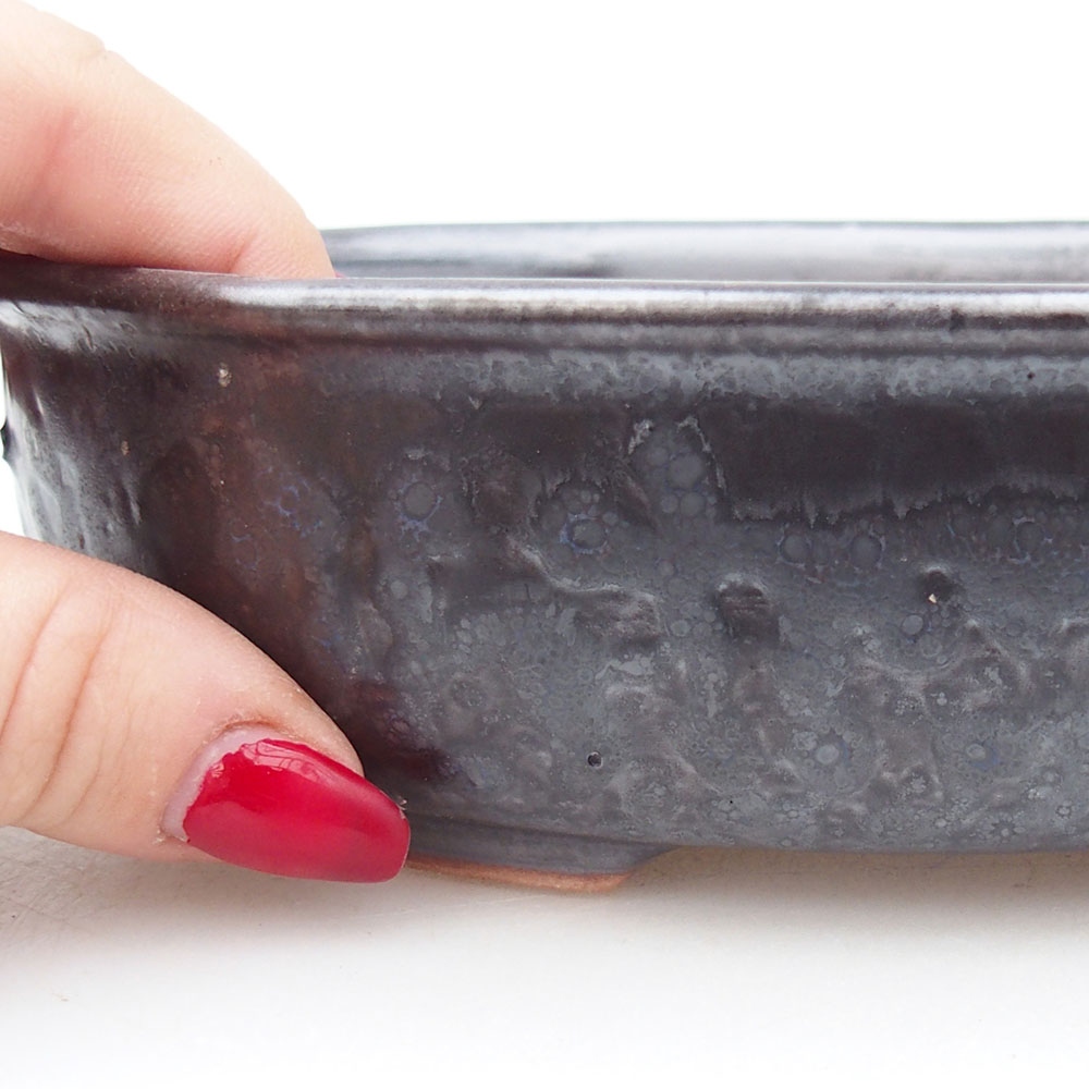 Ciotola bonsai in ceramica 19 x 14 x 5 cm, colore rosso