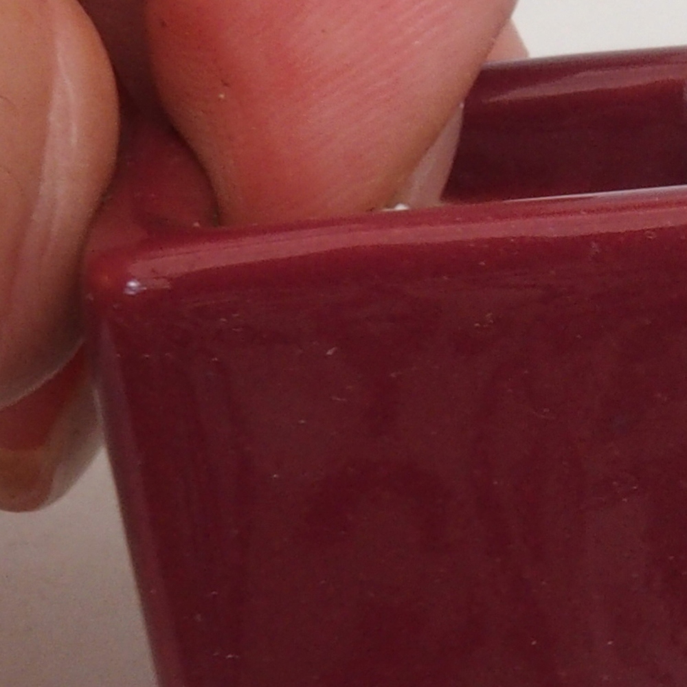 Ciotola per mini bonsai 3 x 3 x 3,5 cm, bordeaux