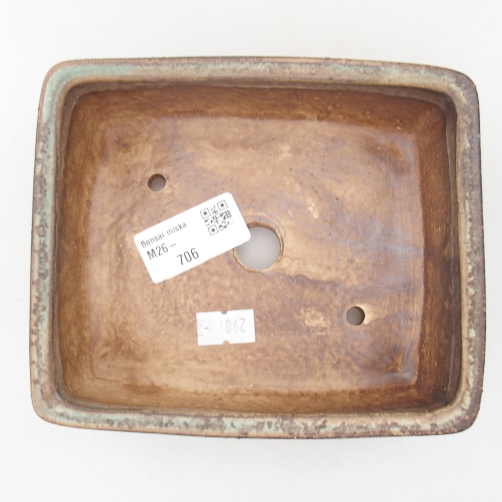 Ciotola per bonsai in ceramica 15 x 12 x 5 cm, verde