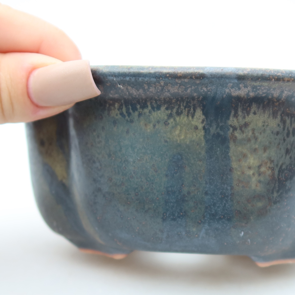 Vaso da bonsai in ceramica 13,5 x 11 x 6 cm, colore marrone