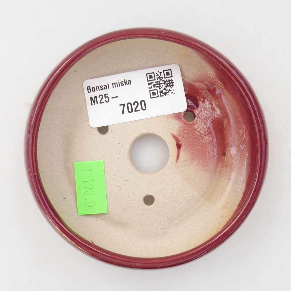 Ciotola bonsai in ceramica 26 x 26 x 8 cm, colore rosso