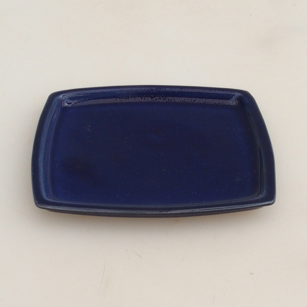 Piattino in ceramica H11 - 11,5 x 9,5 x 1 cm - blu
