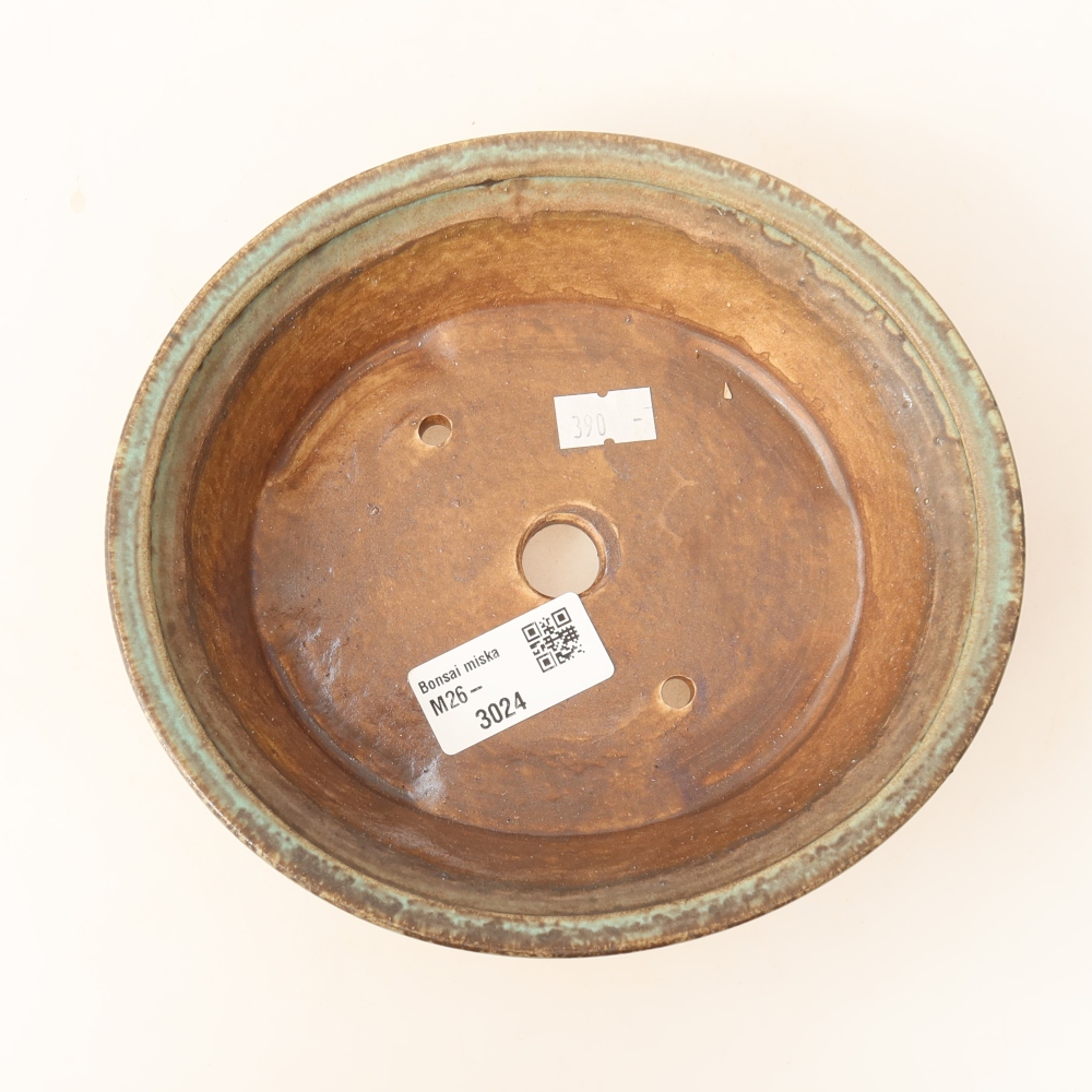 Vaso da bonsai in ceramica 17,5 x 16,5 x 4,5 cm, colore marrone