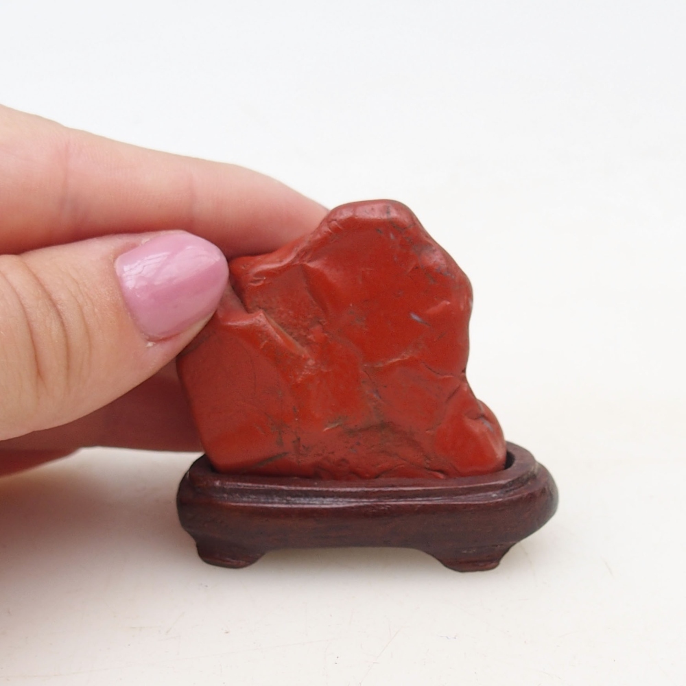 Suiseki - Pietra con DAI (base in legno)