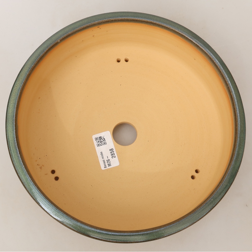 Vaso da bonsai in ceramica 23 x 23 x 7 cm, colore verde