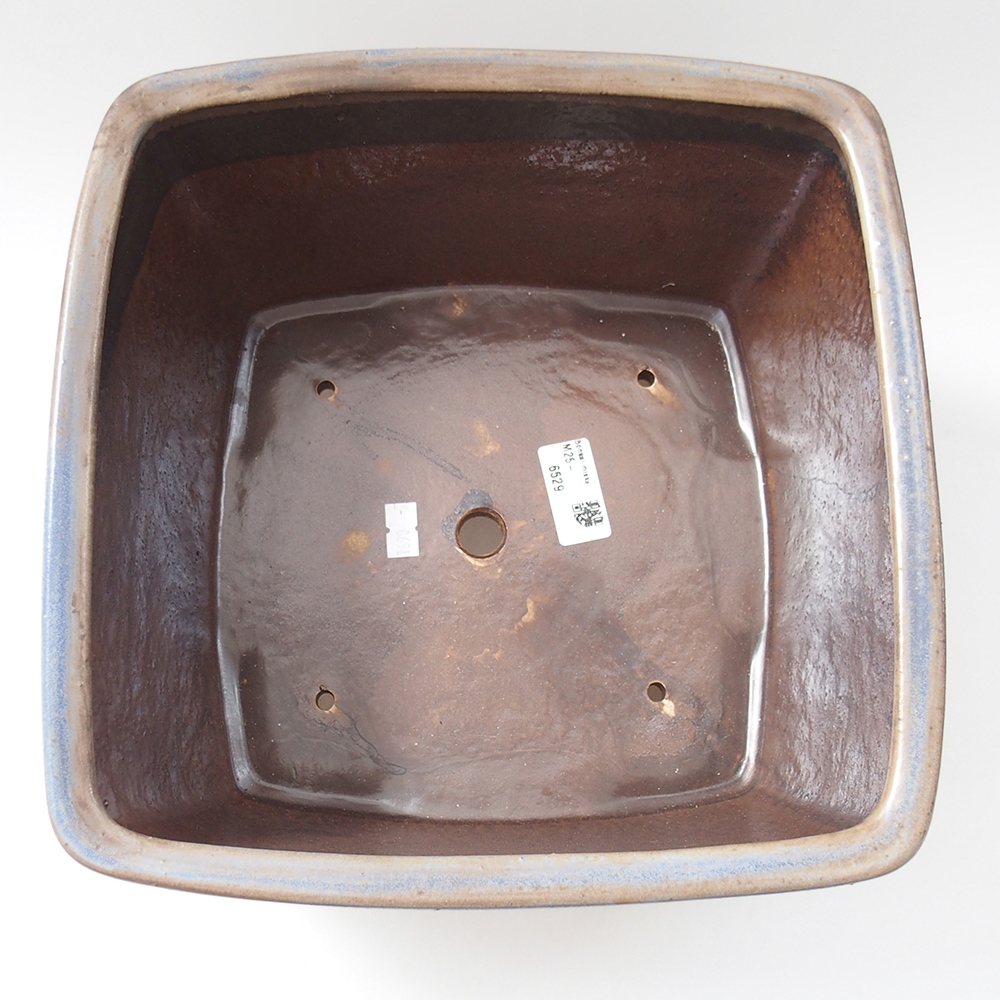 Ciotola bonsai in ceramica 26,5 x 26,5 x 16 cm, colore blu