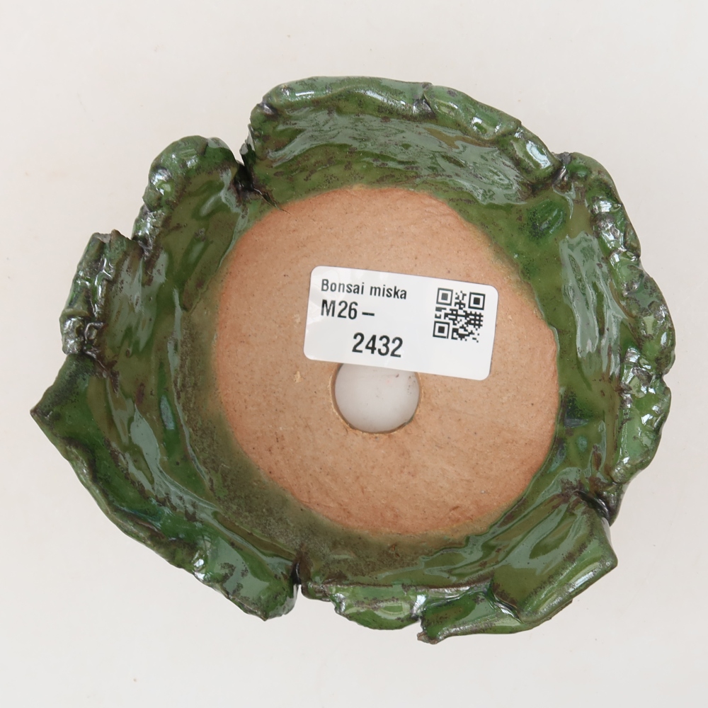 Guscio in ceramica  11 x 10,5 x 5,5 cm, colore verde