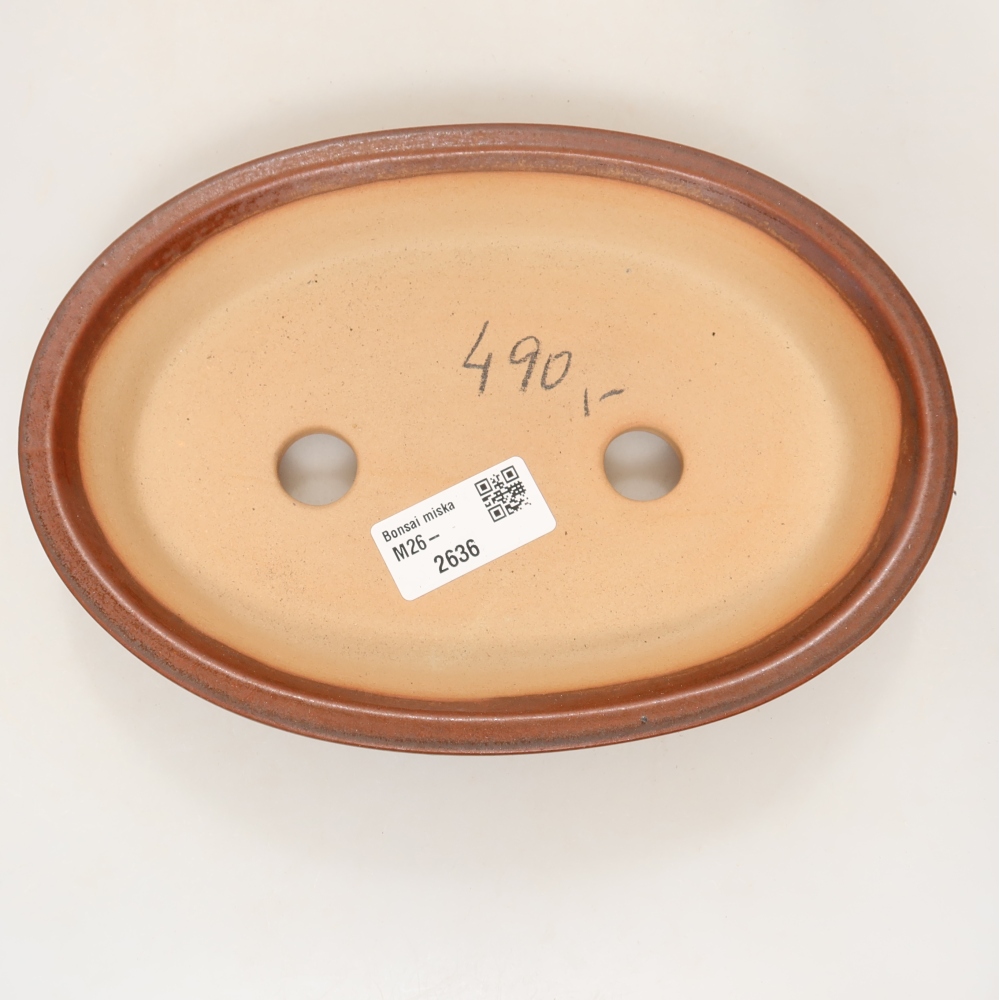 Ciotola in ceramica  21 x 15 x 4 cm, colore marrone