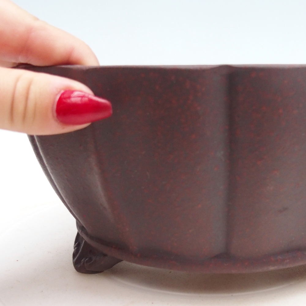 Ciotola bonsai in ceramica 19 x 19 x 9,5 cm, marrone
