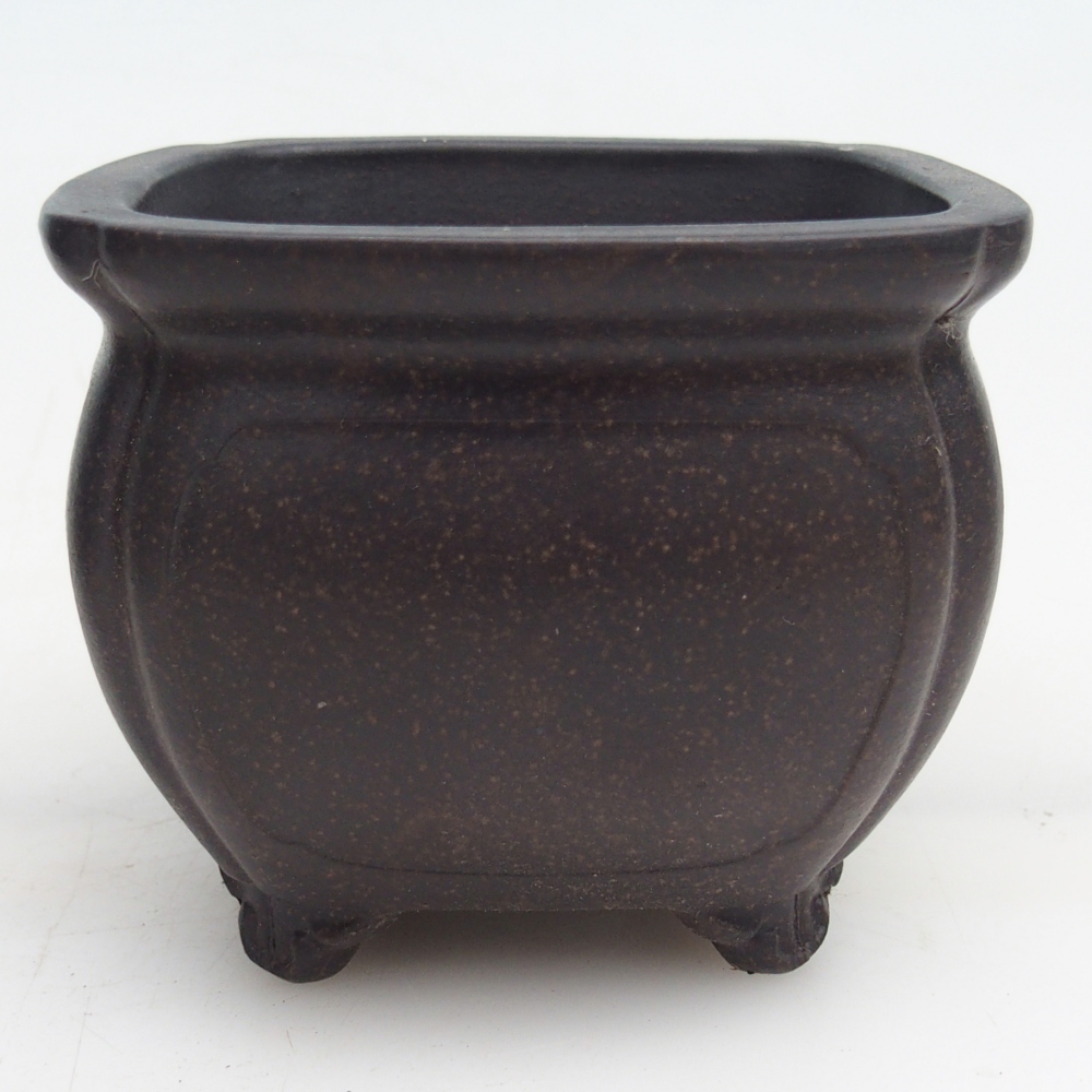 Ciotola per bonsai in ceramica 10 x 10 x 8 cm, marrone ocra