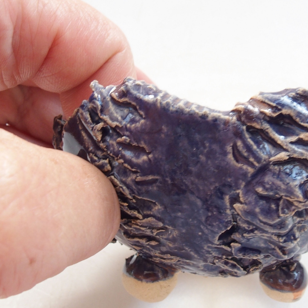 Conchiglia in ceramica 7 x 7 x 5 cm , colore blu