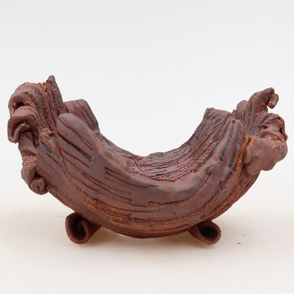 Guscio in ceramica  11,5 x 8,5 x 6,5 cm, colore marrone